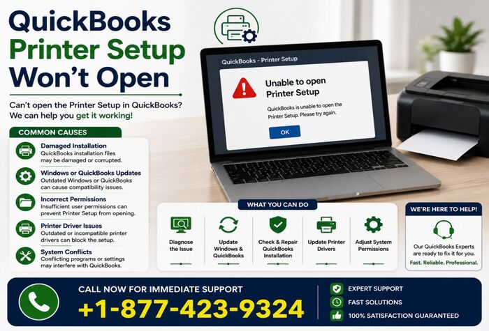 QuickBooks Printer Setup Won’t Open