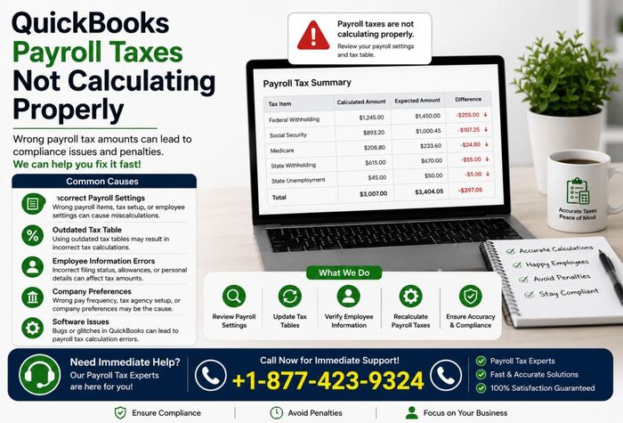 QuickBooks Payroll Taxes Not Calculating Properly
